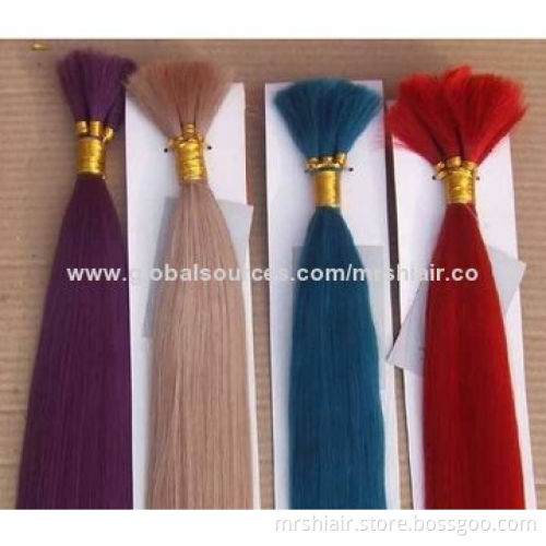 22-inch Mixed Color Human Remy Bulk Hair